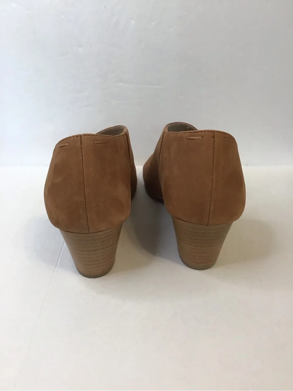 Eileen Fisher Women's Cognac Chestnut Suede D'orsay Open-Toe Wedge Heels 9